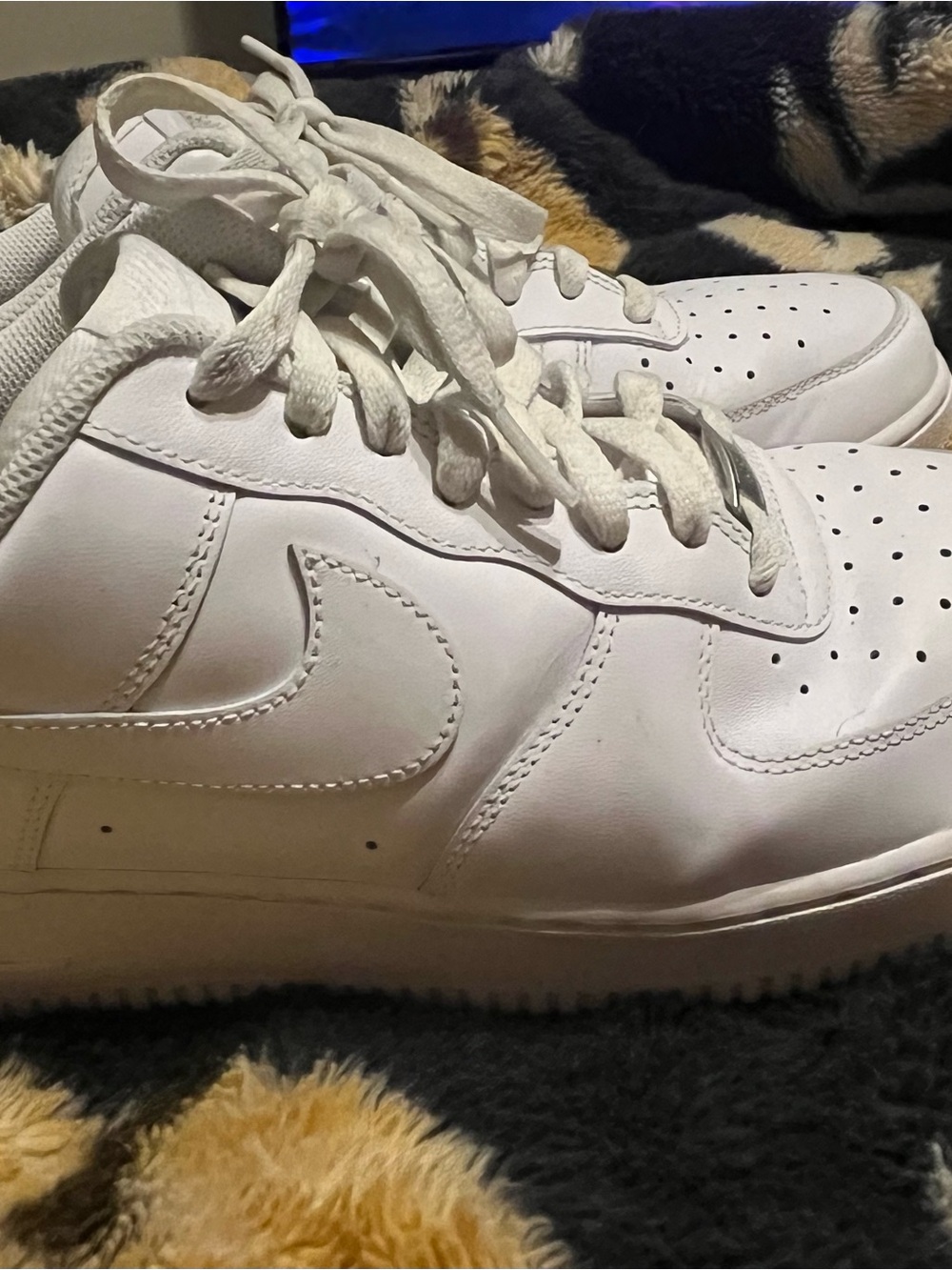 Nike White Leather Low-Top Sneakers